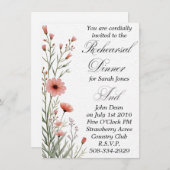 Eenvoudige uitnodiging voor repetitiediner (Voorkant / Achterkant)