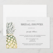 Eenvoudige uitnodigingen tot het ruw douchen met a (Voorkant / Achterkant)