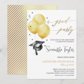 Eenvoudige uitnodigingen van de Graduation Party (Voorkant / Achterkant)