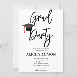 Eenvoudige uitnodigingen van de Graduation Party