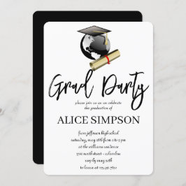 Eenvoudige uitnodigingen van de Graduation Party