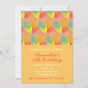 Eenvoudige uitnodigingen voor 75e verjaardag Ballo