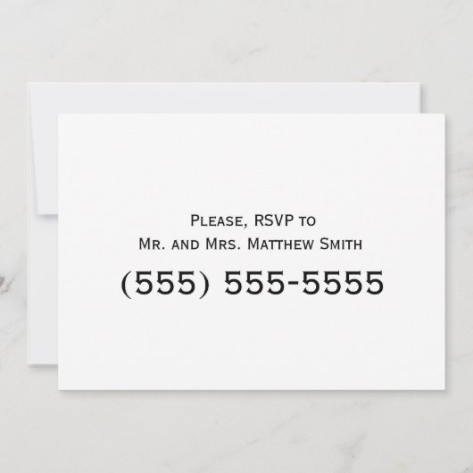 Eenvoudige uitnodigingen voor de repetitie van een (Achterkant)