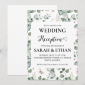 Eenvoudige uitnodigingen voor eucalyptus bruiloft (Voorkant / Achterkant)