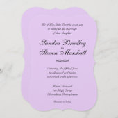 Eenvoudige uitnodigingen voor weduwschap met laven (Voorkant / Achterkant)