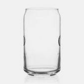 Eenvoudige unieke naaminitiaal blikvorm glas (Links)