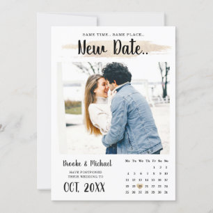 Eenvoudige unieke stijlvolle kalender wijzig de da save the date