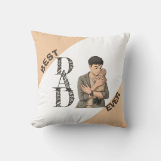 Eenvoudige Vaderdag Anime Stijl voor Eerste Vaderd Kussen
