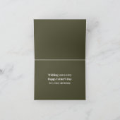 Eenvoudige Vaderdag  Rustic-Vist Kaart (Binnen)