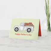 Eenvoudige Vaderdag Rustic White Truck Kaart (Voorkant)