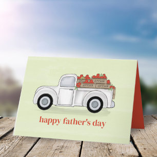 Eenvoudige Vaderdag Rustic White Truck Kaart
