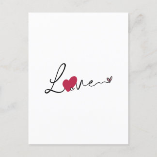 Eenvoudige Valentijnsdag Postkaart van Liefde Feestdagenkaart