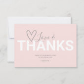 Eenvoudige Valentijnsdag Thema Roze Script Bedankt (Voorkant)