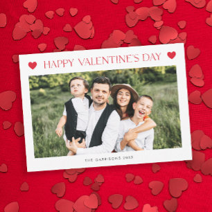 Eenvoudige Valentijnsdagkaart met 2 foto's Feestdagenkaart