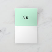 Eenvoudige vaste kleur voeg naamtekstmonogram toe bedankkaart (Binnen)
