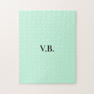 Eenvoudige vaste kleur voeg naamtekstmonogram toe legpuzzel