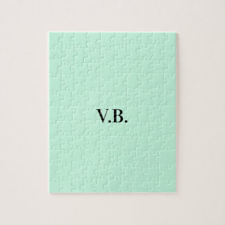 Eenvoudige vaste kleur voeg naamtekstmonogram toe legpuzzel