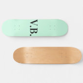 Eenvoudige vaste kleur voeg naamtekstmonogram toe skateboard (Horizontaal)