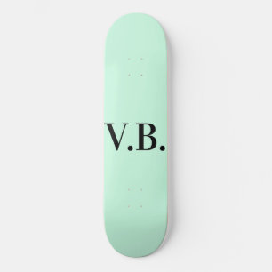 Eenvoudige vaste kleur voeg naamtekstmonogram toe skateboard