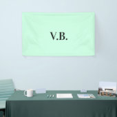 Eenvoudige vaste kleur voeg naamtekstmonogram toe spandoek (Beurs)