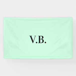 Eenvoudige vaste kleur voeg naamtekstmonogram toe spandoek