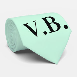 Eenvoudige vaste kleur voeg naamtekstmonogram toe  stropdas