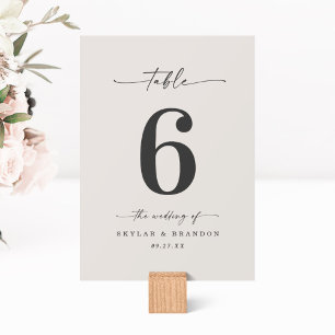 Eenvoudige vaste kleuren Gardenia off-White Weddin Kaart