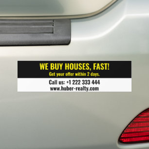 Eenvoudige vastgoedbelegger bumpersticker