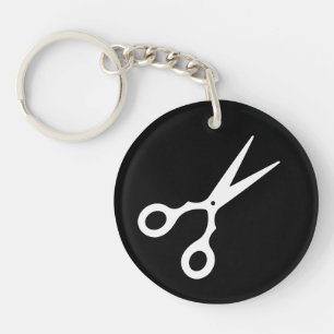 Eenvoudige vectorschaar (klik op uw eigen kleur) sleutelhanger