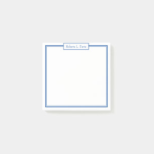 Eenvoudige verfijnde lijnen gepersonaliseerd op ma post-it® notes