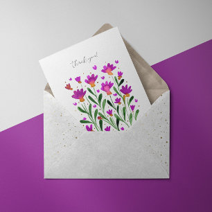 Eenvoudige vergeet-mij-niet bloemen Dank je kaart
