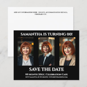 Eenvoudige verjaardag elke leeftijd 3 foto feest t briefkaart