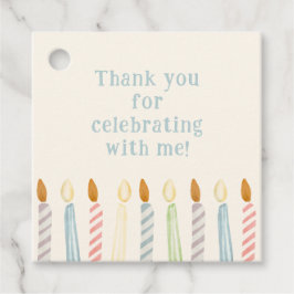 Eenvoudige Verjaardag Kaarsen Classic Party Bedankjes Labels