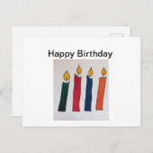 Eenvoudige Verjaardag wenskaart Briefkaart (Voorkant / Achterkant)