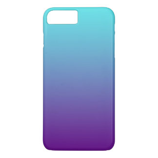 Eenvoudige verloopachtergrond Paars Turquoise Blue iPhone 8 Plus / 7 Plus Hoesje
