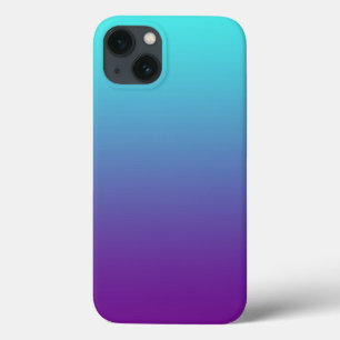 Eenvoudige Verlopende Achtergrond Paars Turquoise iPhone 13 Hoesje