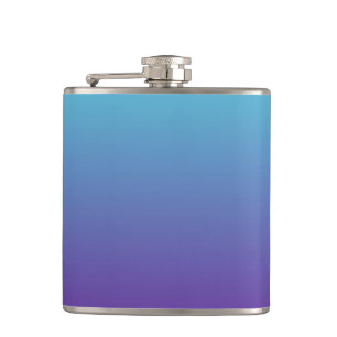 Eenvoudige Verlopende Achtergrond Paars Turquoise Heupfles