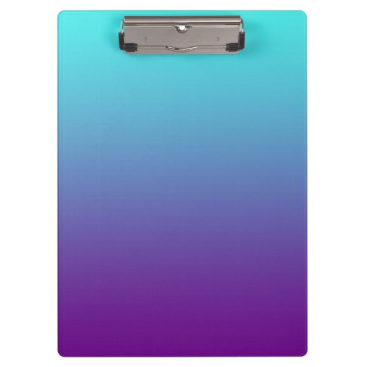 Eenvoudige Verlopende Achtergrond Paars Turquoise Klembord (Voorkant)