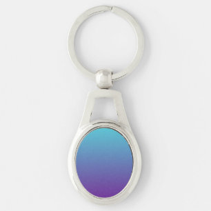 Eenvoudige Verlopende Achtergrond Paars Turquoise Sleutelhanger