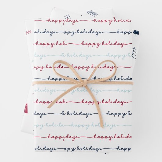 Eenvoudige Verpakking Papier Flat Sheet Set van 3 Inpakpapier Vel (In situ)