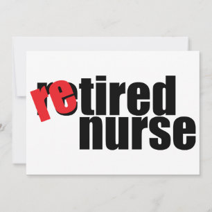 Eenvoudige verpleegkundige pensioenkaart blanco bi feestdagenkaart