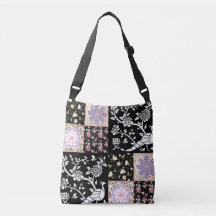 Eenvoudige Versie Roze Paarse en Zwarte Peacocks e