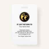 Eenvoudige Verticale Roze Kolom Foto Template Nurs Badge (Achterkant)