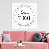 Eenvoudige vervanging van Logo en  tekst | wit Canvas Afdruk (Insitu (Woonkamer))