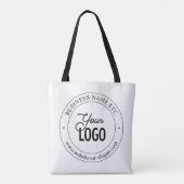 Eenvoudige vervanging van Logo en  tekst | wit Draagtas (Achterkant)