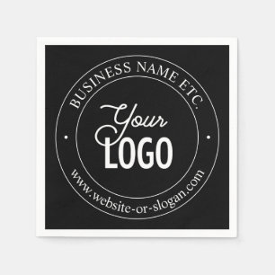 Eenvoudige vervanging van Logo en tekst Zwart Servet