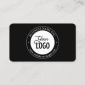 Eenvoudige vervanging van Logo en tekst | Zwart Visitekaartje (Voorkant)