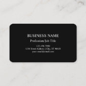 Eenvoudige vervanging van Logo en tekst | Zwart Visitekaartje (Achterkant)