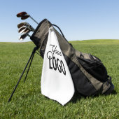 Eenvoudige vervanging van Logo | wit Golfhanddoek (Groen)
