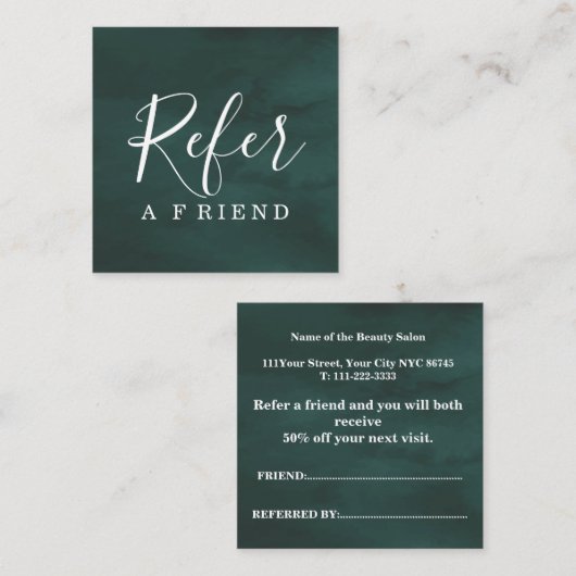 Eenvoudige verwijzing naar Elegant Aqua Blue en Wh (Voorkant / Achterkant)